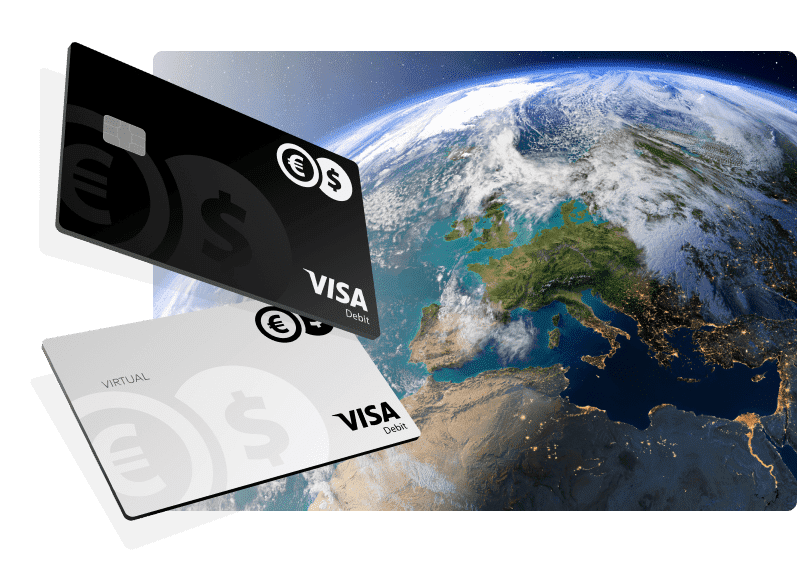 Multi-currency card for payments worldwide 